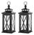 Lirio 17.5" Black Small Outdoor Lantern, Set of 2 For Sale