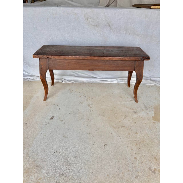 19th Century French Provincial Walnut Louis XV Style Bench For Sale - Image 12 of 12