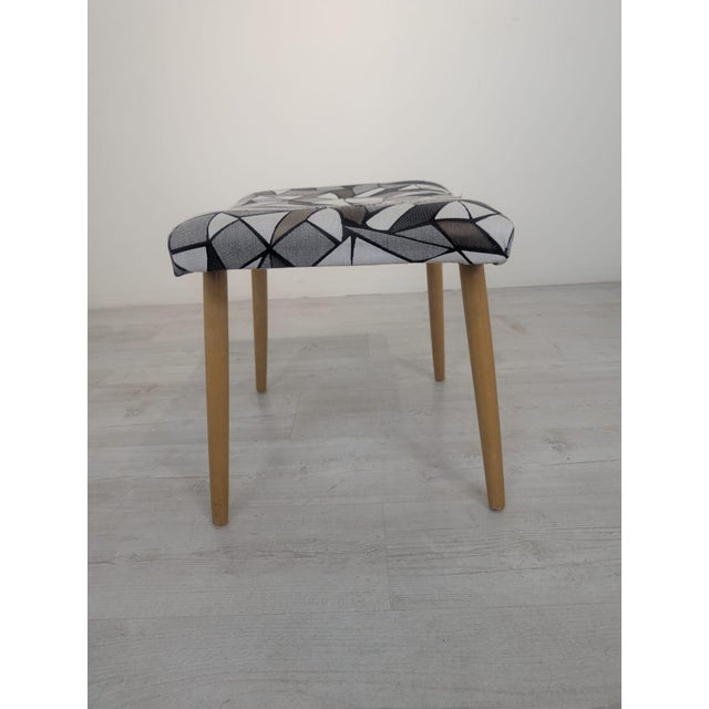 Communist Era Stick Leg Ottoman For Sale - Image 11 of 12