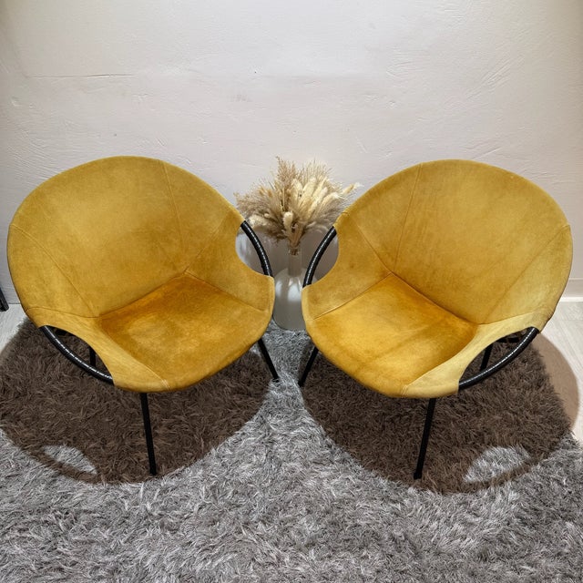 This set consists of two original Balloon Chairs, designed and manufactured by Lusch & Co. in the 1960s. The chairs are...