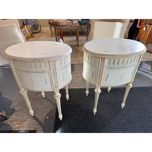 Paint 20th Century French Vintage Side Tables For Sale - Image 7 of 7
