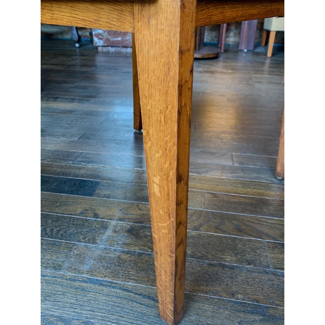 1940s French Modern Oak Side Table by René Gabriel For Sale - Image 13 of 15
