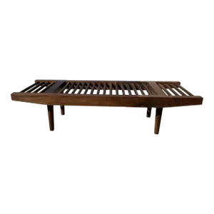 Mid Century Walnut Bench in Manner of Milo Baughman for Glenn of California
