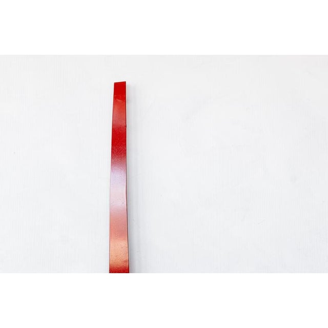 Signes Red Vertical Wall Sculpture in Steel by Jean-Baptiste Van Den Heede For Sale - Image 4 of 8