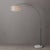 Mid-Century Modern 1960s Mid Century Float Arc Floor Lamp - 92" Modern Arc Lamp, Black Nickel Steel Body, White Marble Base, Cashmere Gray Linen Shade, Dimmable For Sale - Image 3 of 4