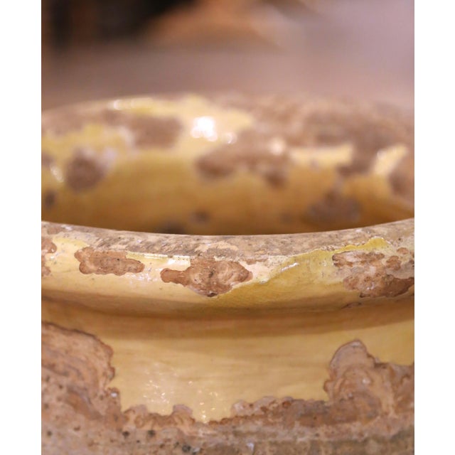 18th Century French Provencal Terracotta Olive Oil Jar From Biot For Sale - Image 4 of 8