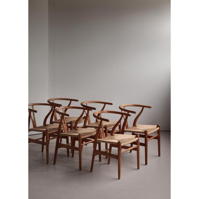 1960s Wishbone Chairs by Hans J. Wegner for Carl Hansen & Sons, 1960s, Set of 6 For Sale - Image 5 of 18