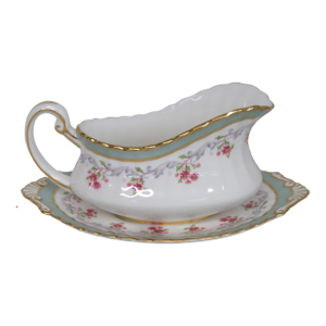 Late 20th Century Paragon England Gravy Boat and Saucer Plate Set 4536b
