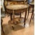 Elegant Oval Accent Table With Inlaid Wood, Brass Gallery, Drawer & Lower Shelf For Sale - Image 4 of 6