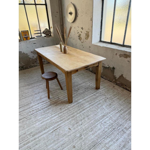 Vintage Oak Farm Table, 1960s For Sale - Image 9 of 18