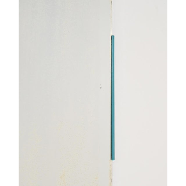 Scandinavian Turquoise Wall Mirror, 1960s For Sale - Image 3 of 6
