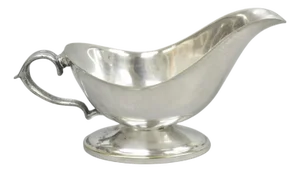 Vintage Victorian Silver Plated Trophy Cup Sauce Gravy Boat With Handle