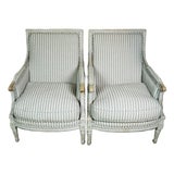 Louis XVI Style Bergeres, a Pair For Sale