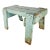 Primitive Blue Painted Wooden Stool | Antique Farmhouse Riser | Rustic Chippy Paint Footstool For Sale