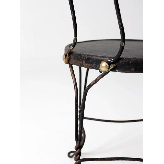 Antique Ice Cream Parlor Chair For Sale - Image 4 of 6