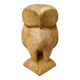 Vintage Modern Style Owl Statue Sculpture For Sale