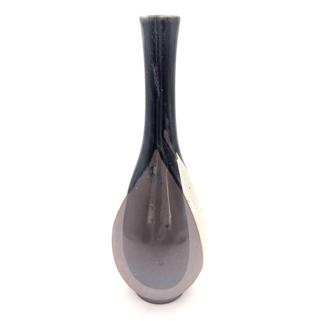 Otagiri Company Mid 20th Century Japanese Glazed Stoneware Bud Vase For Sale - Image 4 of 10