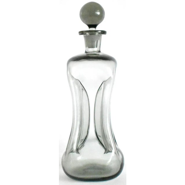 Gray Mid-Century Jacob Bang for Holmegaard "Kluk Kluk" Glassverk Norway Blown Glass Decanter For Sale - Image 8 of 8