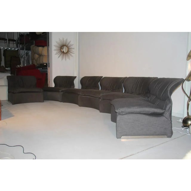 Modular Vela Bassa Sofa Set by Giovanni Offredi for Saporiti Italia, 1970s , Set of 6 For Sale - Image 13 of 18