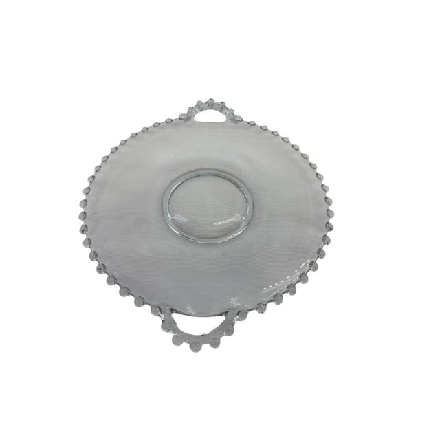 Mid-Century Modern Mid 20th Century Imperial Glass Candlewick 10" Handled Plate For Sale - Image 3 of 6