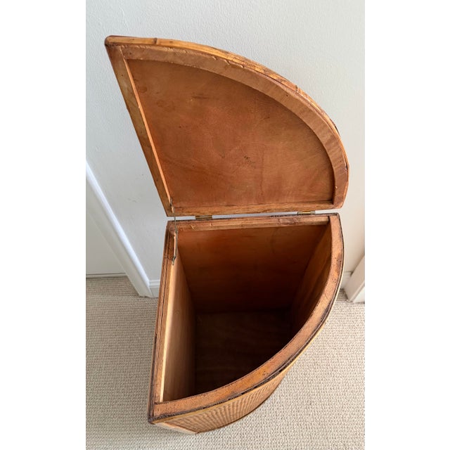 Rattan Corner Hamper Basket With Triangular Design For Sale In Miami - Image 6 of 11