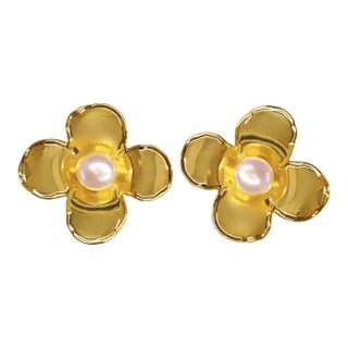 Four Leaf Clover Studs, a pair For Sale