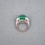 Metal 13.50 Ct Gia Certified Natural Zambian Emerald & Diamond Ring Size 7 For Sale - Image 7 of 10