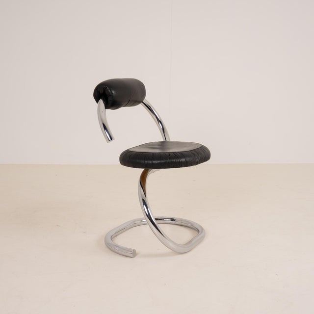 Vintage Cobra Dining Chairs by Giotto Stoppino, 1970s, Set of 6, in Very Good conditions. Designed 1970 to 1979 This piece...