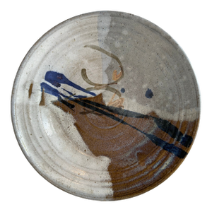 Vintage Studio Pottery Abstract Decorative Plate, 1985, Signed