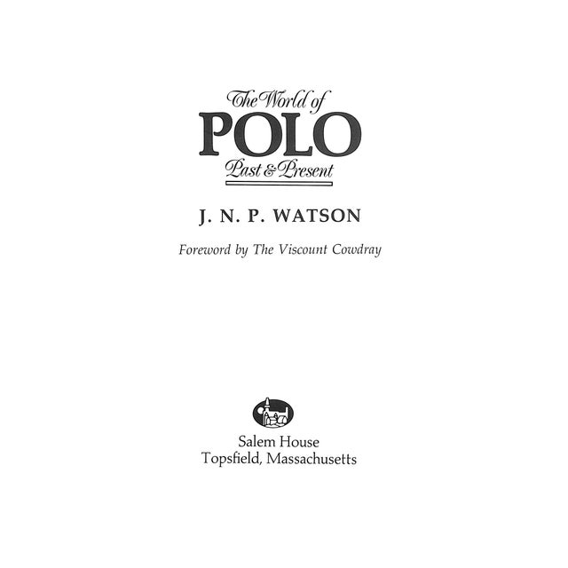 WATSON, J.N.P. [164] pp. Salem House Publishers 1987 11 1/4" x 8 1/2"