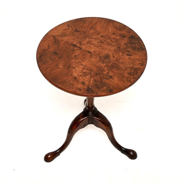 Antique Georgian Walnut Snap Top Occasional Table, 1790 For Sale - Image 3 of 7