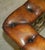 Antique Club Fender with Brown Leather Chesterfield Seats For Sale - Image 14 of 18