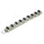 This is a Mexico silver statement bracelet with Aztec-themed faces. The vintage hinged bracelet has nine carved black...