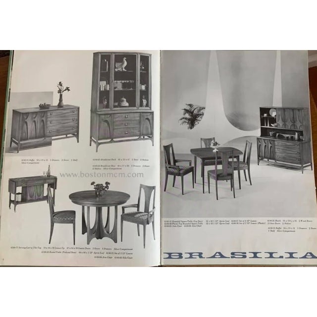 Vintage Brasilia Mid Century Modern Walnut Dining Chairs by Broyhill For Sale In Los Angeles - Image 6 of 13