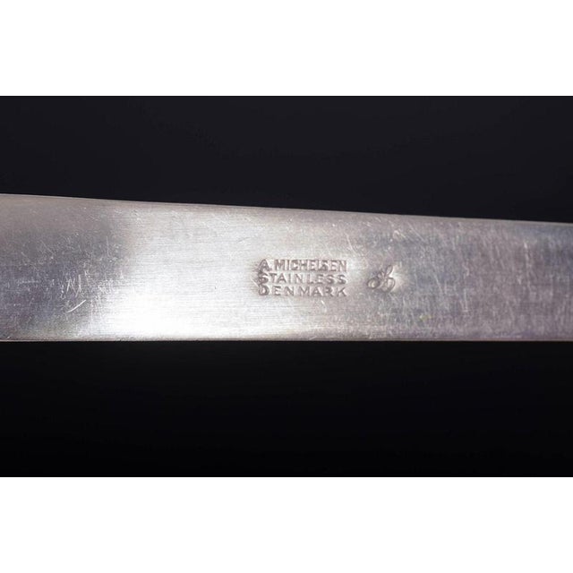 Arne Jacobsen Dinner Forks in Stainless Steel by Arne Jacobsen for Anton Michelsen, 1960s, Set of 6 For Sale - Image 4 of 5