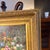 Textile Mid 20th Century Floral Still-Life Oil on Canvas in Gold Frame, Signed Vargas For Sale - Image 7 of 12