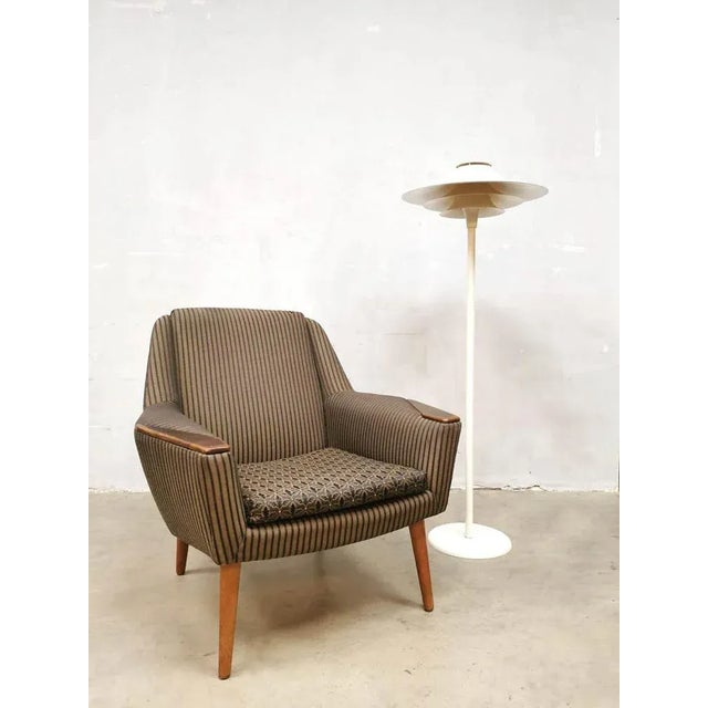 Fantastic vintage design lounge armchair in danish style. A design from madsen & schubell for bovenkamp. Period: 1950s....