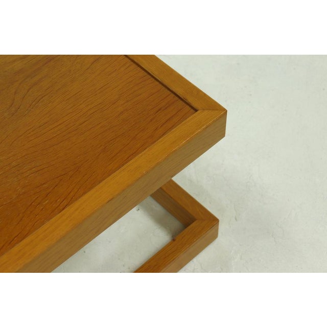 Italian Modern Oak Nesting Tables, 1970s, Set of 2 For Sale - Image 10 of 12