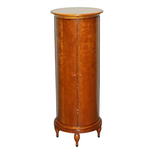 Vintage Walnut Wood Cylinder Cabinet from Willis & Gambier For Sale