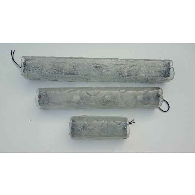 Glass Large Wall Lamps in Glass from RZB Leuchten, 1970s, Set of 3 For Sale - Image 7 of 15