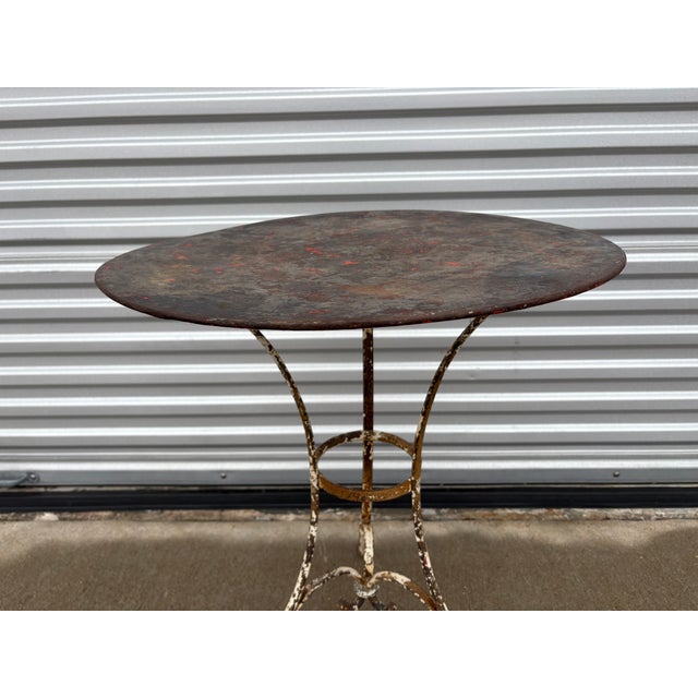 1920s French Wrought Iron Bistro Table or Garden Table For Sale - Image 9 of 12