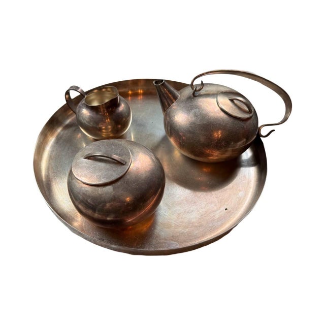Tea Ball Service by Lino Sabattini for Christofle, Set of 4 For Sale - Image 4 of 4