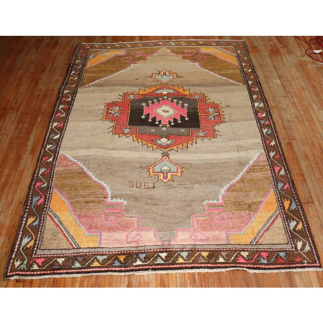 Early 20th Century Vintage Zabihi Collection Turkish Kars Rug For Sale - Image 5 of 9