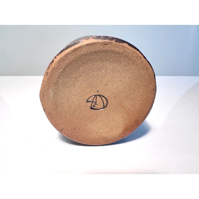 Studio Ceramic Art Bottle Vase by Ulli Wittich-Großkurth, Jena, GDR / Germany, 1960s For Sale - Image 4 of 8