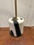 Stylish Revelation Pivot Floor Lamp. Panda marble base, brass frame, white drum shade. Original Retail $1005. Showroom...