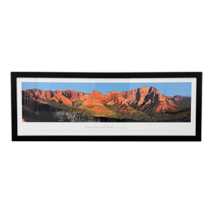 Kolob Canyons Zion National Park Panoramic Print, Framed
