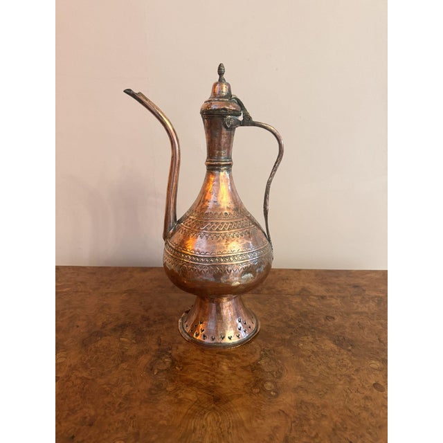 Antique Middle Eastern Copper Coffee Pot, 1860 For Sale - Image 4 of 5