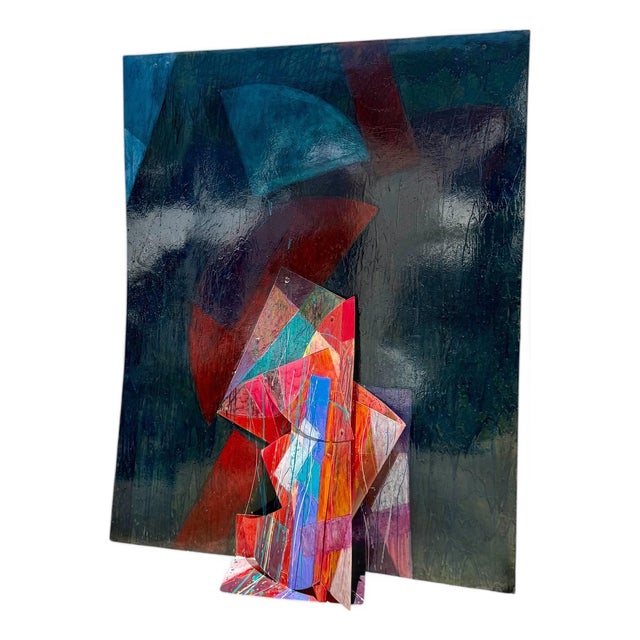 Tom Holland, Very Large Constructed Abstract Mixed Media Painting Wall Sculpture Tom Holland, 1981 For Sale