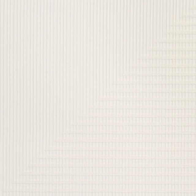 SAMPLE - Schumacher Hand Combed Triangles Wallpaper In White For Sale