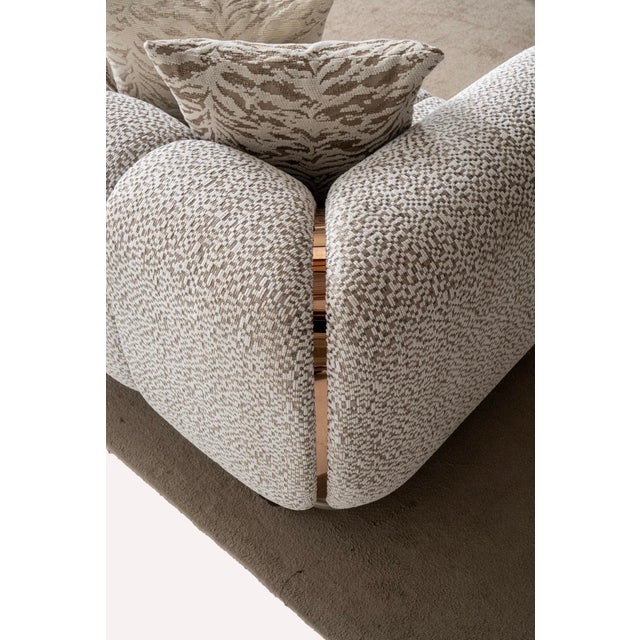 Lora 3-Piece Luxury Boucle Living Room Set - Sofa , Loveseat & Chair For Sale In Houston - Image 6 of 18